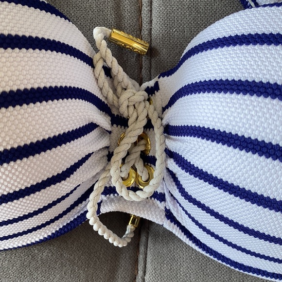 ❤️ NEW NAVY BLUE & WHITE STRIPED BIKINI - Picture 4 of 7